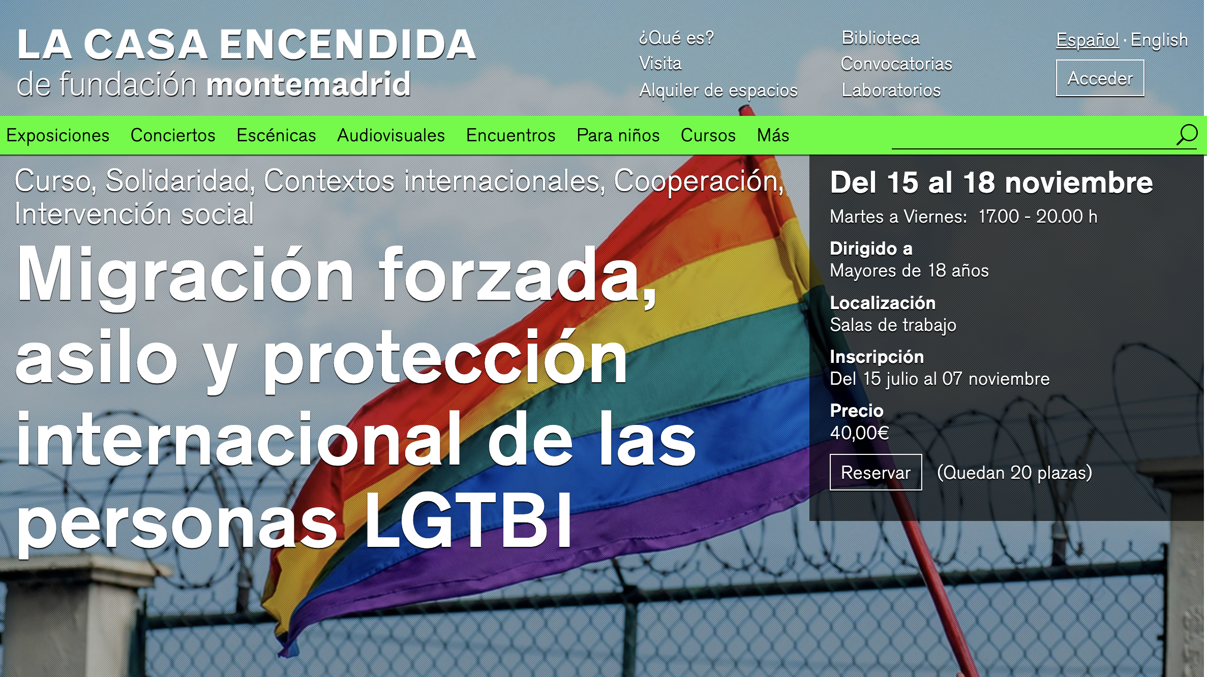 Curso "Migración forzada, asilo y protección internacional de las personas LGTBI"